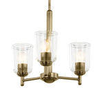 Kichler Lighting 43670NBRCLR Natural Brass Shailene 15.25'' 3-light Mini Chandelier With Clear Glass In Natural Brass Image 5
