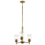 Kichler Lighting 43670NBRCLR Natural Brass Shailene 15.25'' 3-light Mini Chandelier With Clear Glass In Natural Brass Image 7