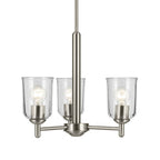 Kichler Lighting 43670NICLR Brushed Nickel Shailene 15.25'' 3-light Mini Chandelier With Clear Glass In Brushed Nickel Image 3