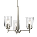 Kichler Lighting 43670NICLR Brushed Nickel Shailene 15.25'' 3-light Mini Chandelier With Clear Glass In Brushed Nickel Image 6