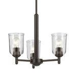 Kichler Lighting 43670OZCLR Olde Bronze Shailene 15.25'' 3-light Mini Chandelier With Clear Glass In Olde Bronze Image 6