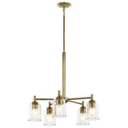 Kichler Lighting 43671NBRCLR Natural Brass Shailene 15.25'' 5-light Chandelier With Clear Glass In Natural Brass Image 4
