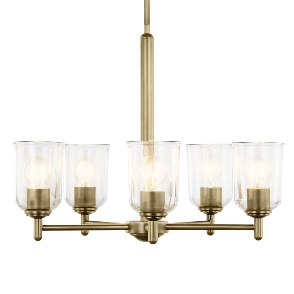 Kichler Lighting Shailene 15.25'' 5-light Chandelier With Clear Glass In Black