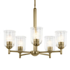 Kichler Lighting 43671NBRCLR Natural Brass Shailene 15.25'' 5-light Chandelier With Clear Glass In Natural Brass Image 6