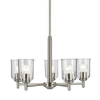 Kichler Lighting 43671NICLR Brushed Nickel Shailene 15.25'' 5-light Chandelier With Clear Glass In Brushed Nickel Image 3
