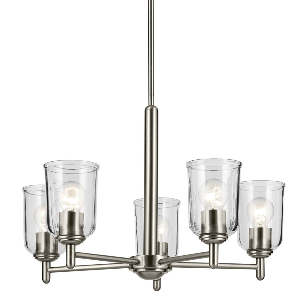 Kichler Lighting 43671NICLR Brushed Nickel Shailene 15.25'' 5-light Chandelier With Clear Glass In Brushed Nickel Image 5