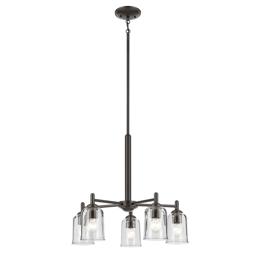 Kichler Lighting 43671OZCLR Olde Bronze Shailene 15.25'' 5-light Chandelier With Clear Glass In Olde Bronze Image 4