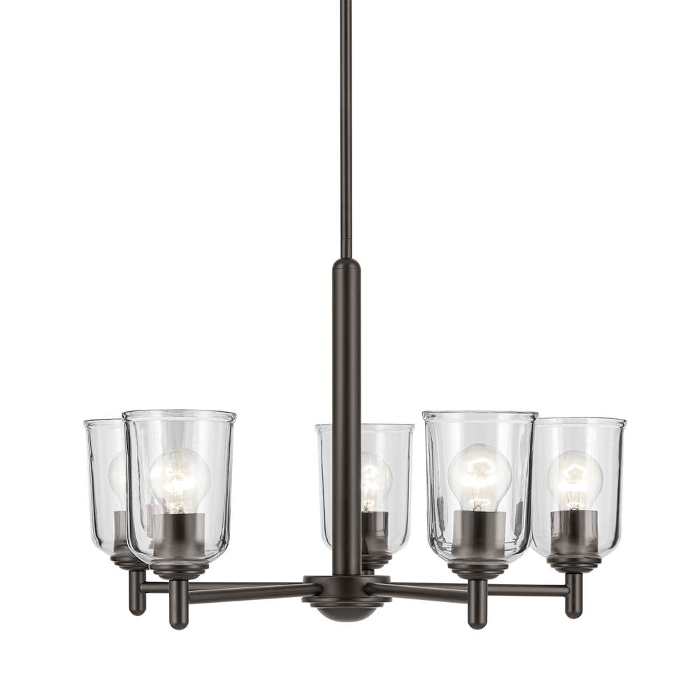 Kichler Lighting 43671OZCLR Olde Bronze Shailene 15.25'' 5-light Chandelier With Clear Glass In Olde Bronze Image 3