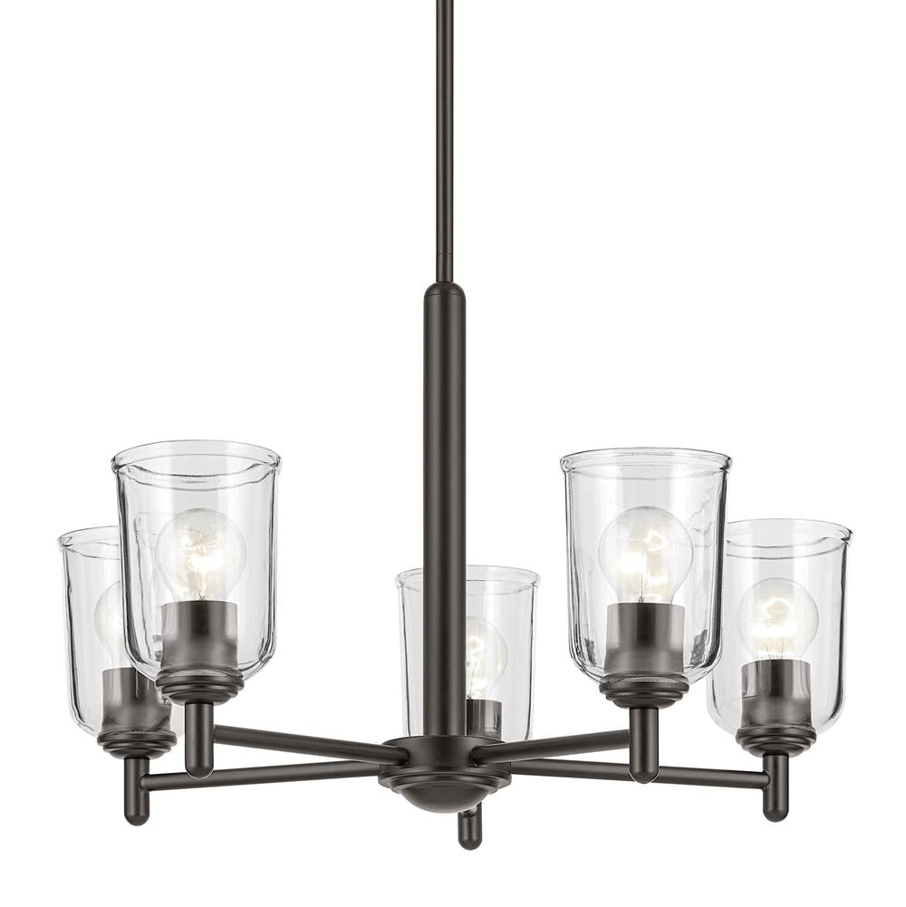 Kichler Lighting 43671OZCLR Olde Bronze Shailene 15.25'' 5-light Chandelier With Clear Glass In Olde Bronze Image 5
