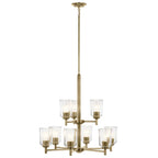 Kichler Lighting Shailene 26.5'' 9-light 2-tier Chandelier With Clear Glass In Black