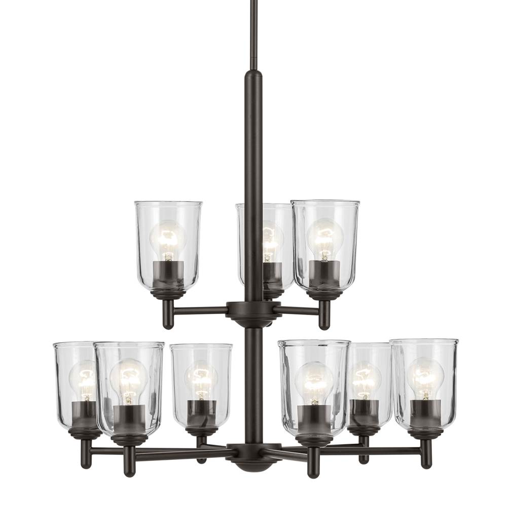 Kichler Lighting 43672OZCLR Olde Bronze Shailene 26.5'' 9-light 2-tier Chandelier With Clear Glass In Olde Bronze Image 3