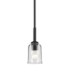 Kichler Lighting 43674BKCLR Black Shailene 11.25'' 1-light Mini Bell Pendant With Clear Glass In Black Image 4