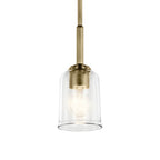 Kichler Lighting 43674NBRCLR Natural Brass Shailene 11.25'' 1-light Mini Bell Pendant With Clear Glass In Natural Brass Image 3