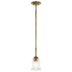 Kichler Lighting 43674NBRCLR Natural Brass Shailene 11.25'' 1-light Mini Bell Pendant With Clear Glass In Natural Brass Image 5