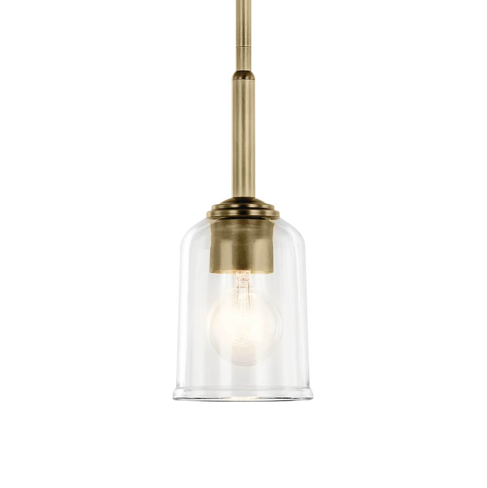 Kichler Lighting Shailene 11.25'' 1-light Mini Bell Pendant With Clear Glass In Black