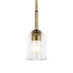 Kichler Lighting Shailene 11.25'' 1-light Mini Bell Pendant With Clear Glass In Black
