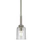 Kichler Lighting 43674NICLR Brushed Nickel Shailene 11.25'' 1-light Mini Bell Pendant With Clear Glass In Brushed Nickel Image 3