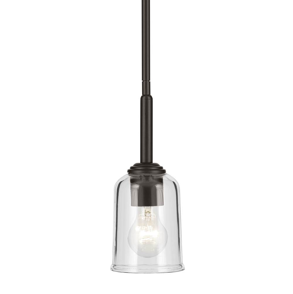 Kichler Lighting 43674OZCLR Olde Bronze Shailene 11.25'' 1-light Mini Bell Pendant With Clear Glass In Olde Bronze Image 3