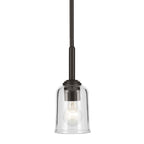 Kichler Lighting 43674OZCLR Olde Bronze Shailene 11.25'' 1-light Mini Bell Pendant With Clear Glass In Olde Bronze Image 3