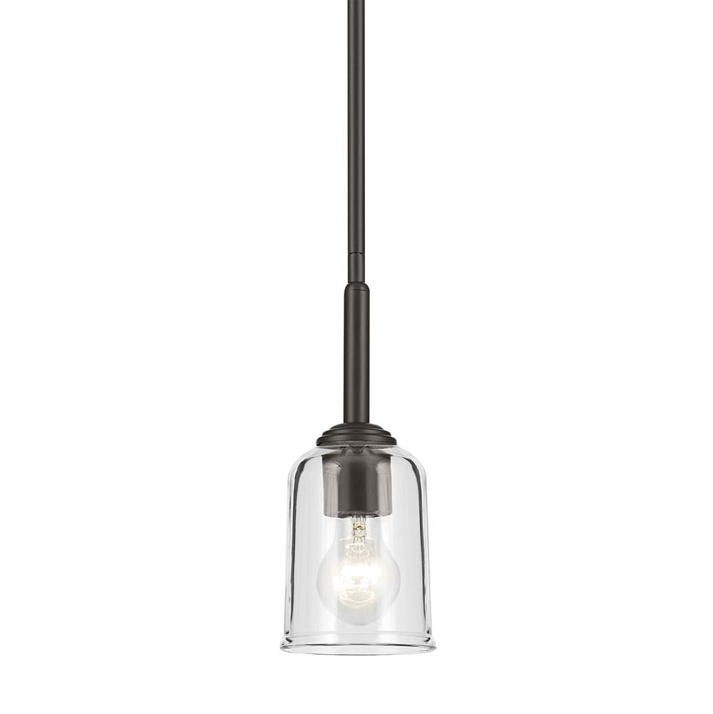 Kichler Lighting 43674OZCLR Olde Bronze Shailene 11.25'' 1-light Mini Bell Pendant With Clear Glass In Olde Bronze Image 4