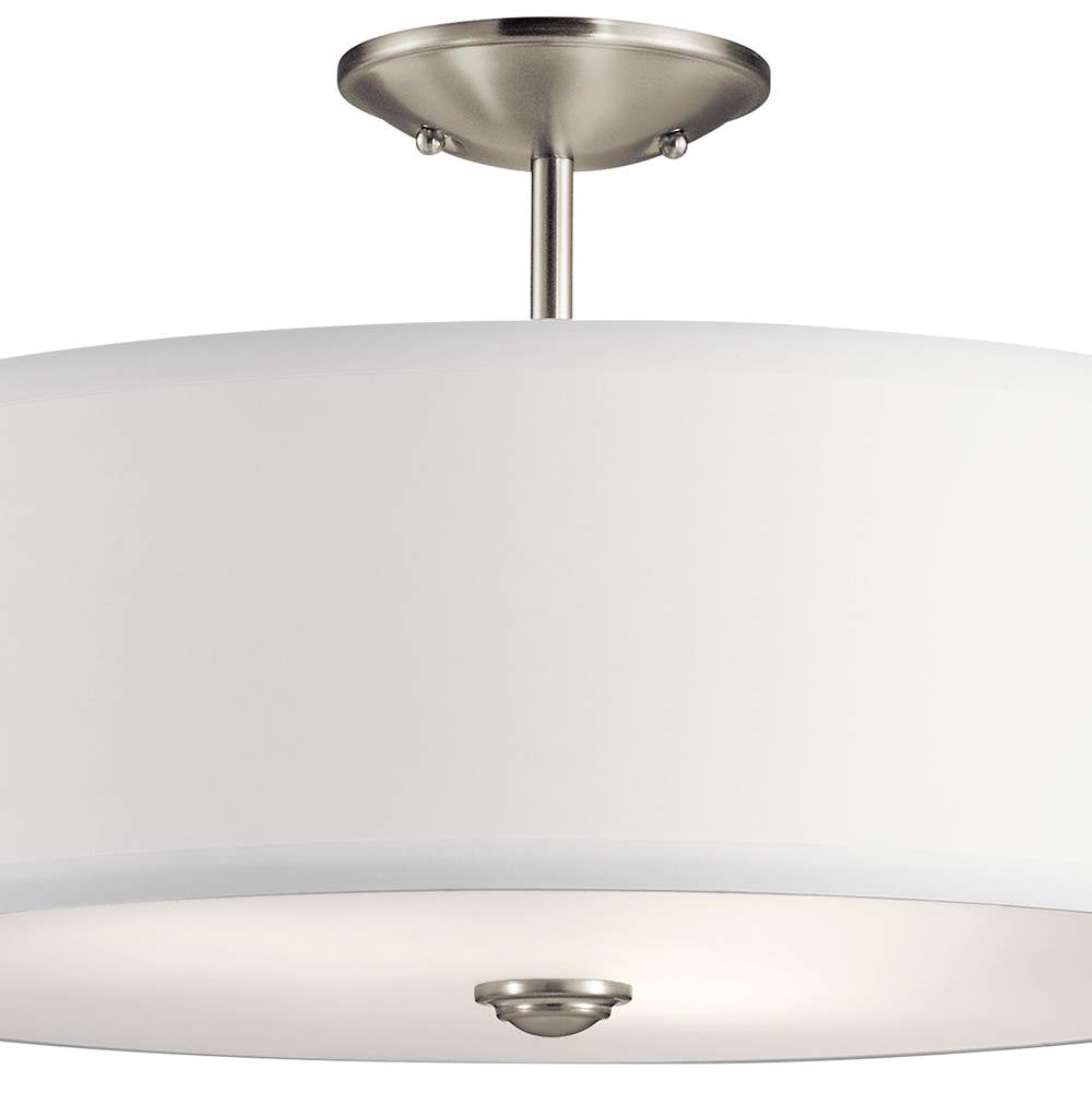 Kichler Lighting 43692NI Brushed Nickel Semi Flush 3lt Image 8