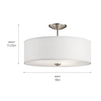 Kichler Lighting 43692NI Brushed Nickel Semi Flush 3lt Image 4
