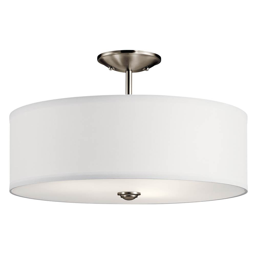 Kichler Lighting 43692NI Brushed Nickel Semi Flush 3lt Image 2