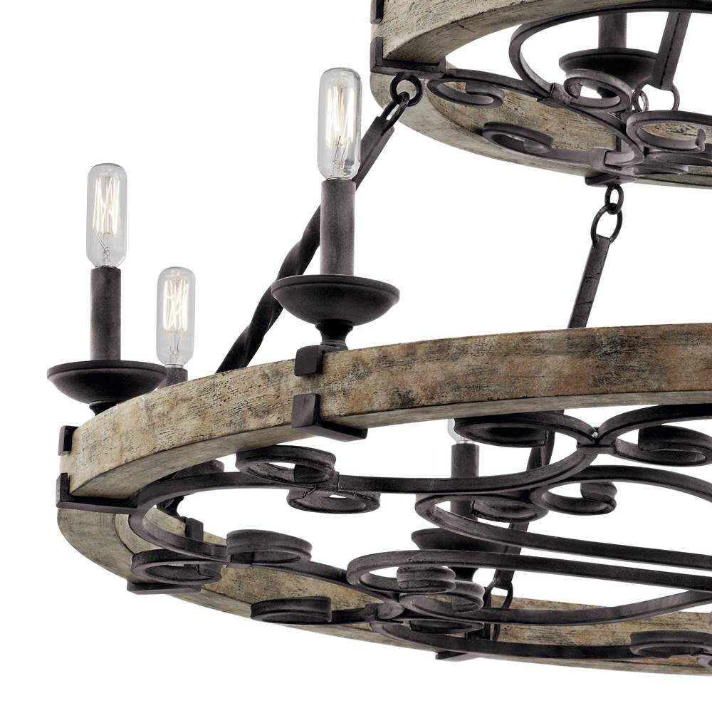 Kichler Lighting 43826WZC Weathered Zinc Chandelier 15lt Image 6