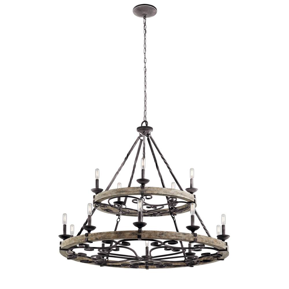 Kichler Lighting 43826WZC Weathered Zinc Chandelier 15lt Image 2