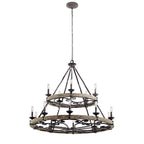 Kichler Lighting 43826WZC Weathered Zinc Chandelier 15lt Image 2