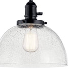 Kichler Lighting Avery 9.5 Inch 1 Light Goblet Mini Pendant With Clear Seeded Glass In Black