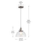 Kichler Lighting 43853NI Brushed Nickel Mini Pendant 1lt Image 3
