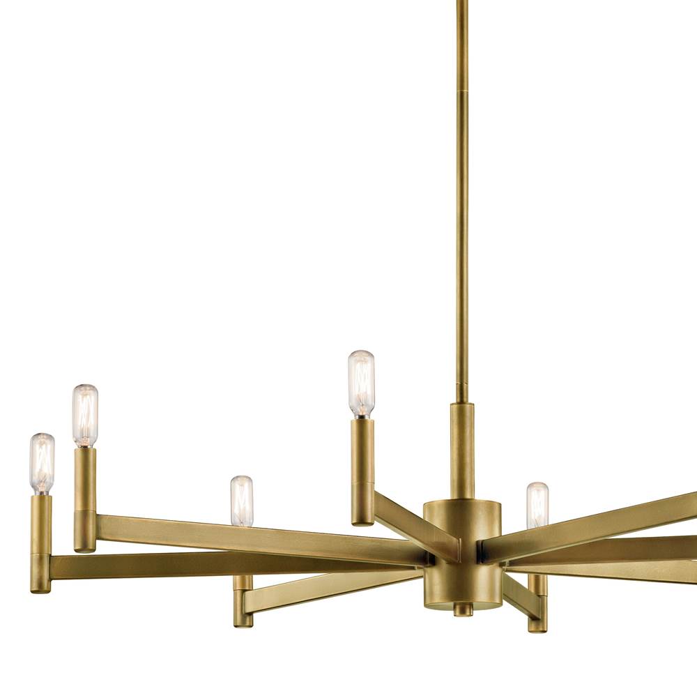Kichler Lighting 43857NBR Natural Brass Chandelier 8lt Image 8
