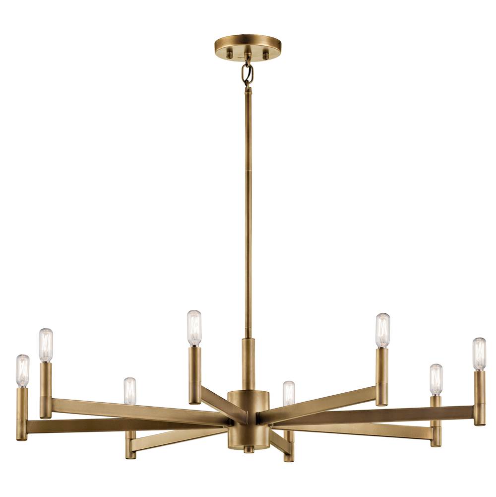 Kichler Lighting 43857NBR Natural Brass Chandelier 8lt Image 2