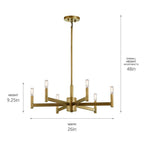 Kichler Lighting 43859NBR Natural Brass Chandelier 6lt Image 3