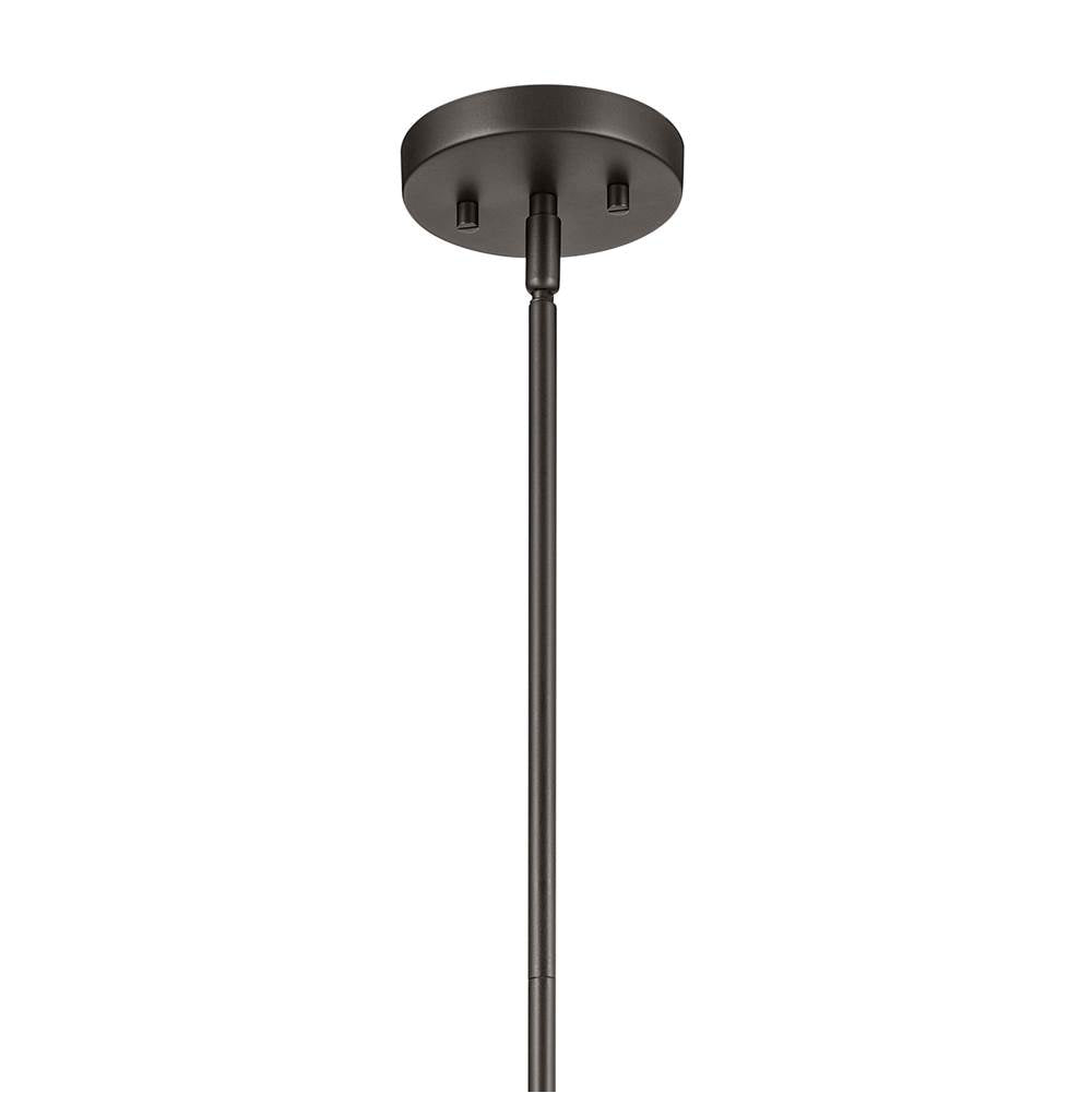 Kichler Lighting Avery 11.75'' 1-light Cone Pendant With Clear Seeded Glass In Black