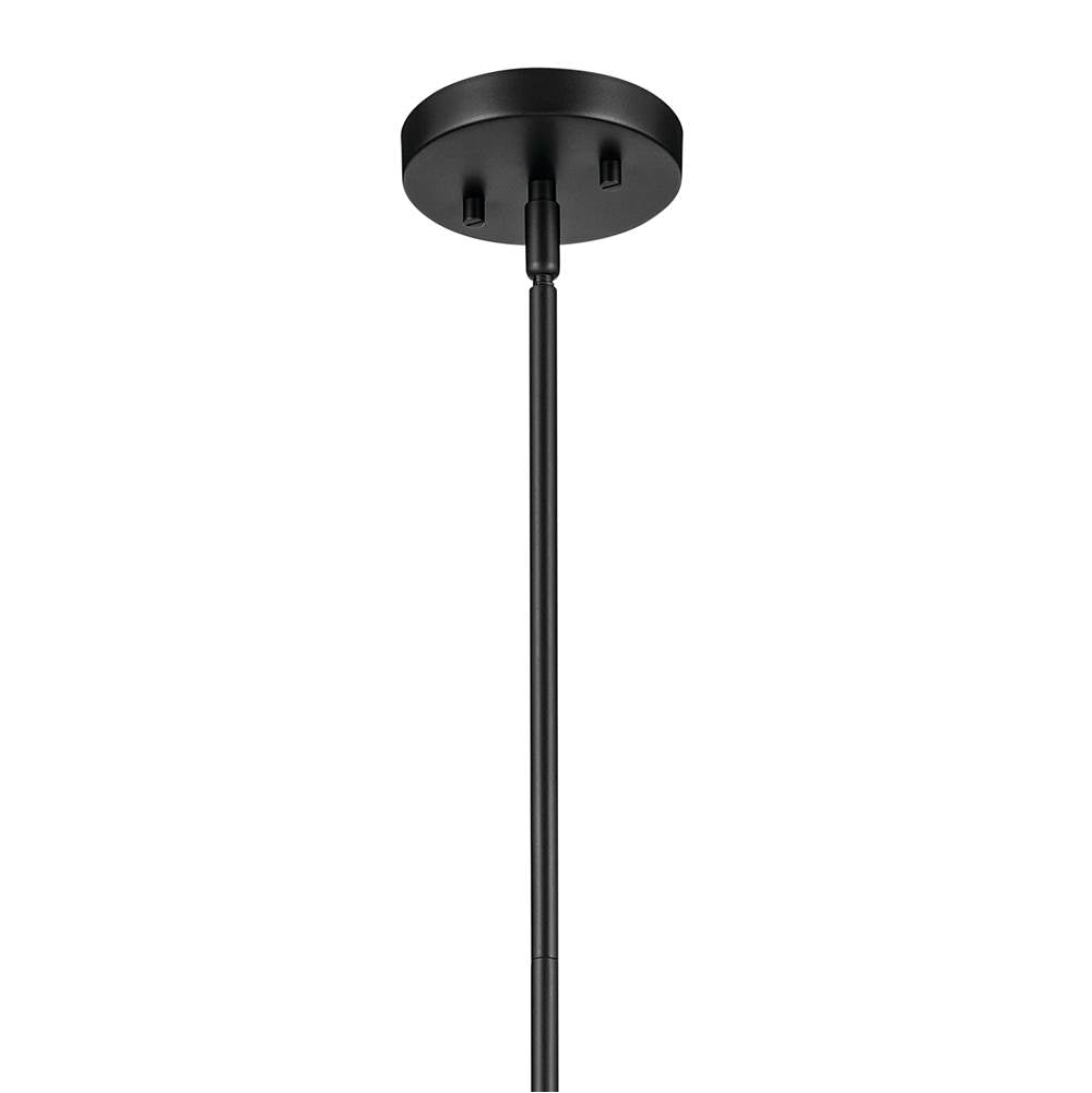 Kichler Lighting Avery 11.25'' 1-light Bell Pendant With Clear Seeded Glass In Black