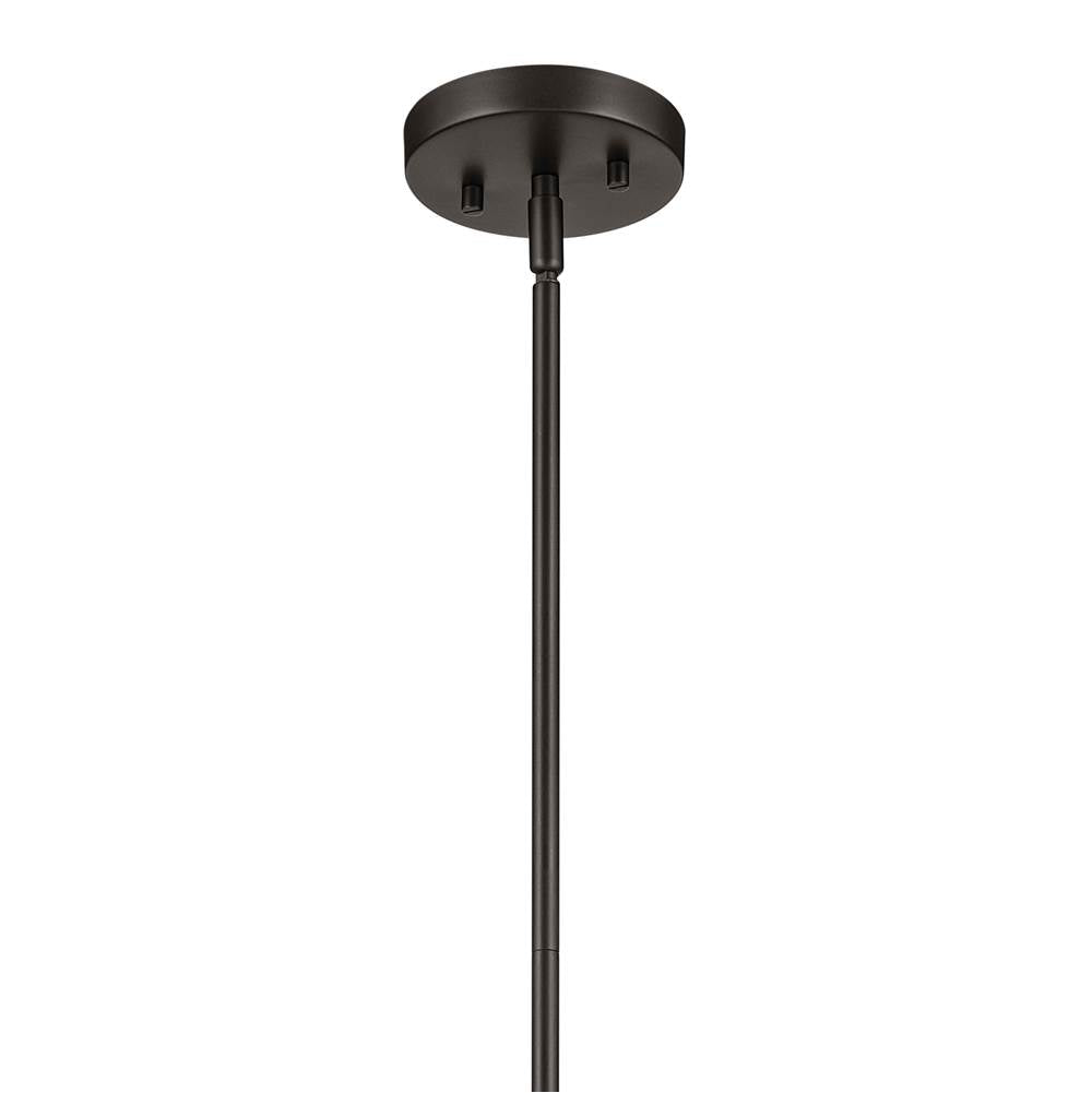 Kichler Lighting Avery 14'' 1-light Globe Pendant With Clear Seeded Glass In Black