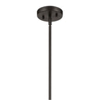 Kichler Lighting Avery 14'' 1-light Globe Pendant With Clear Seeded Glass In Black