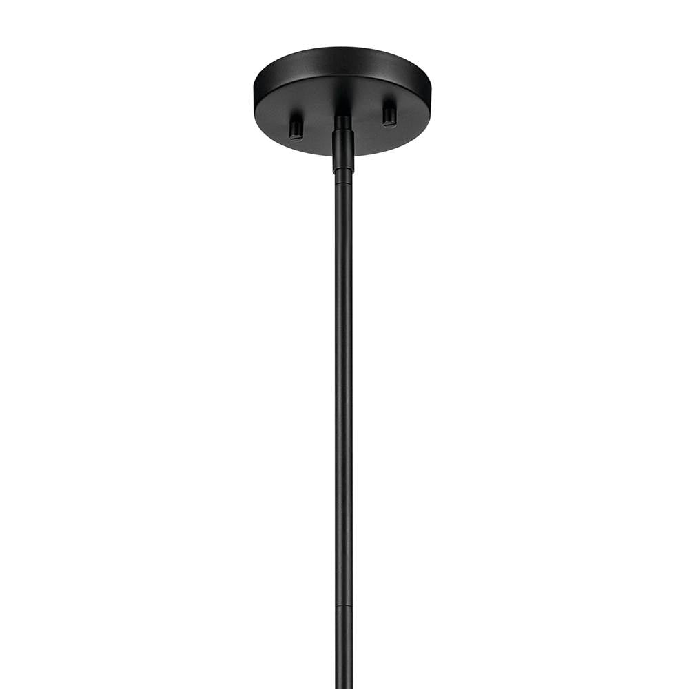 Kichler Lighting Avery 11'' 1-light Dome Pendant With Clear Seeded Glass In Black