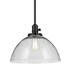 Kichler Lighting 43912BK Black Avery 11'' 1-light Dome Pendant With Clear Seeded Glass In Black Image 3