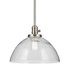 Kichler Lighting 43912NI Brushed Nickel Avery 11'' 1-light Dome Pendant With Clear Seeded Glass In Nickel Image 3