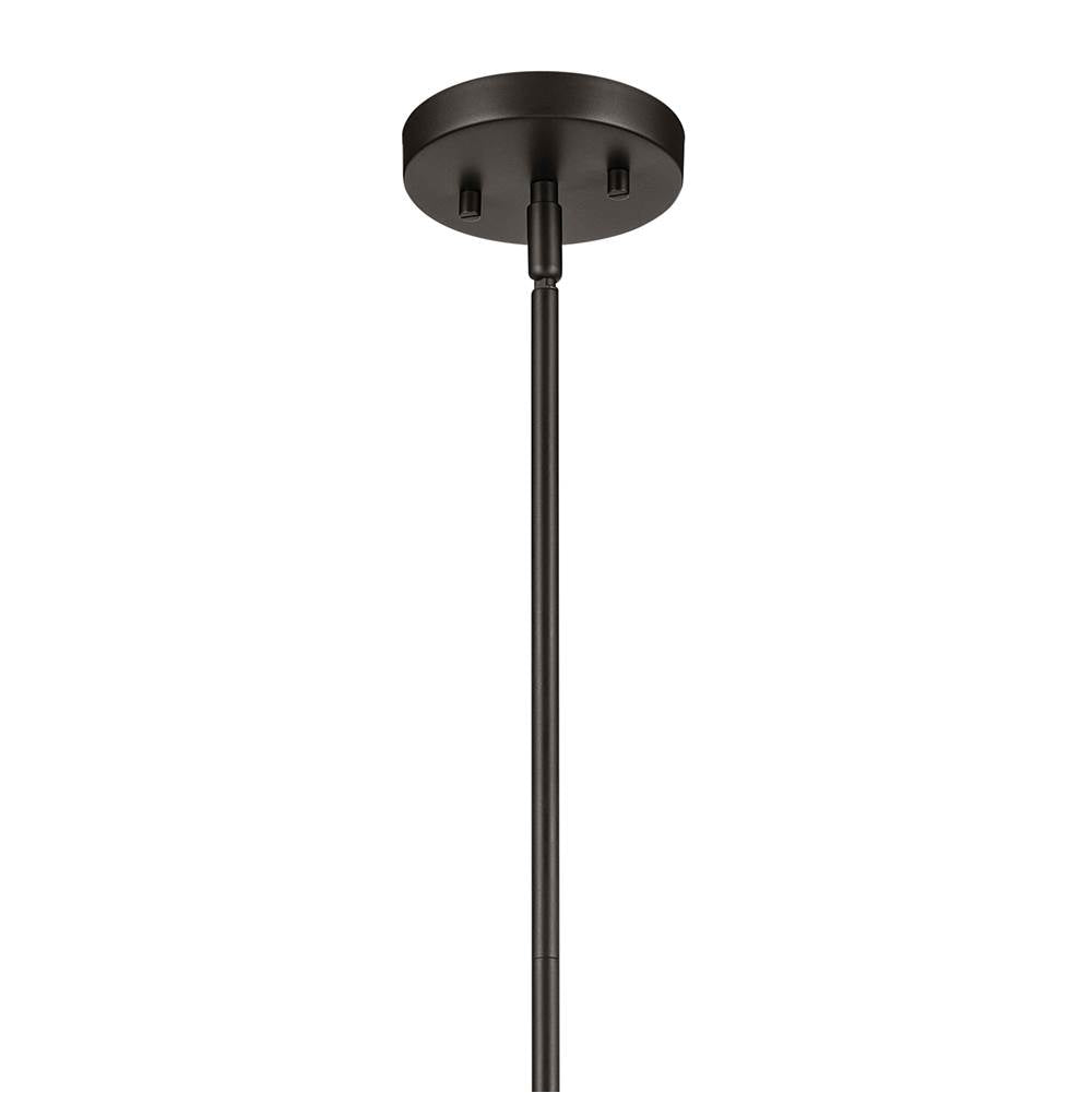 Kichler Lighting Avery 11'' 1-light Dome Pendant With Clear Seeded Glass In Black