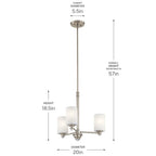 Kichler Lighting 43922NI Brushed Nickel Mini Chandelier 3lt Image 3