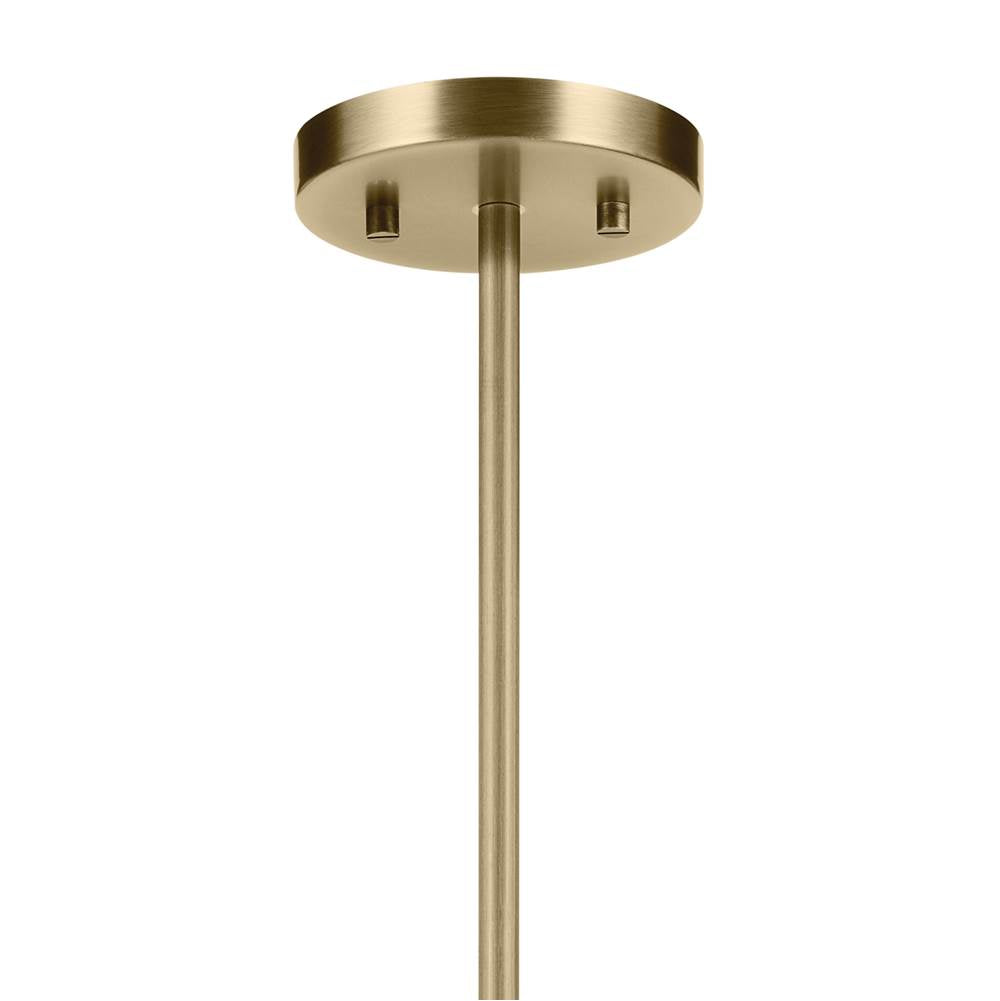 Kichler Lighting 43997NBR Natural Brass Crosby 14'' 3-light Convertible Semi Flush With Clear Glass In Natural Brass Image 4