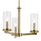 Kichler Lighting 43997NBR Natural Brass Crosby 14'' 3-light Convertible Semi Flush With Clear Glass In Natural Brass Image 3