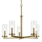 Kichler Lighting 43999NBR Natural Brass Crosby 22.5'' 5-light Chandelier With Clear Glass In Natural Brass Image 4