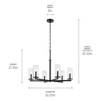 Kichler Lighting 44013BK Black Crosby 21.75'' 6-light Chandelier With Clear Glass In Black Image 2