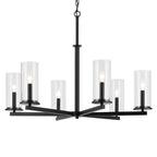 Kichler Lighting 44013BK Black Crosby 21.75'' 6-light Chandelier With Clear Glass In Black Image 4