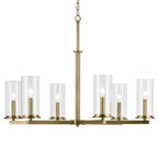 Kichler Lighting 44013NBR Natural Brass Crosby 21.5'' 6-light Chandelier With Clear Glass In Natural Brass Image 3